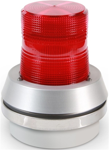 51XBRFR120A - Edwards Signaling 51XBR Xtra-Brite LED Beacon with Horn 120V  AC Red Lens