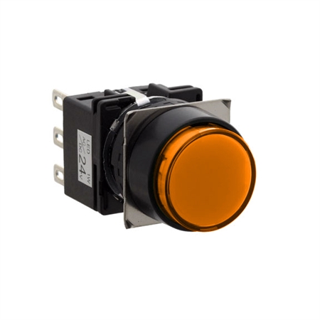 LB1L-M1T64A - IDEC LB Series 16mm Illuminated Pushbutton DPDT Amber