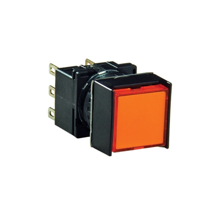 LB2L-M1T14A - IDEC LB Series 16mm Illuminated Pushbutton SPDT Amber